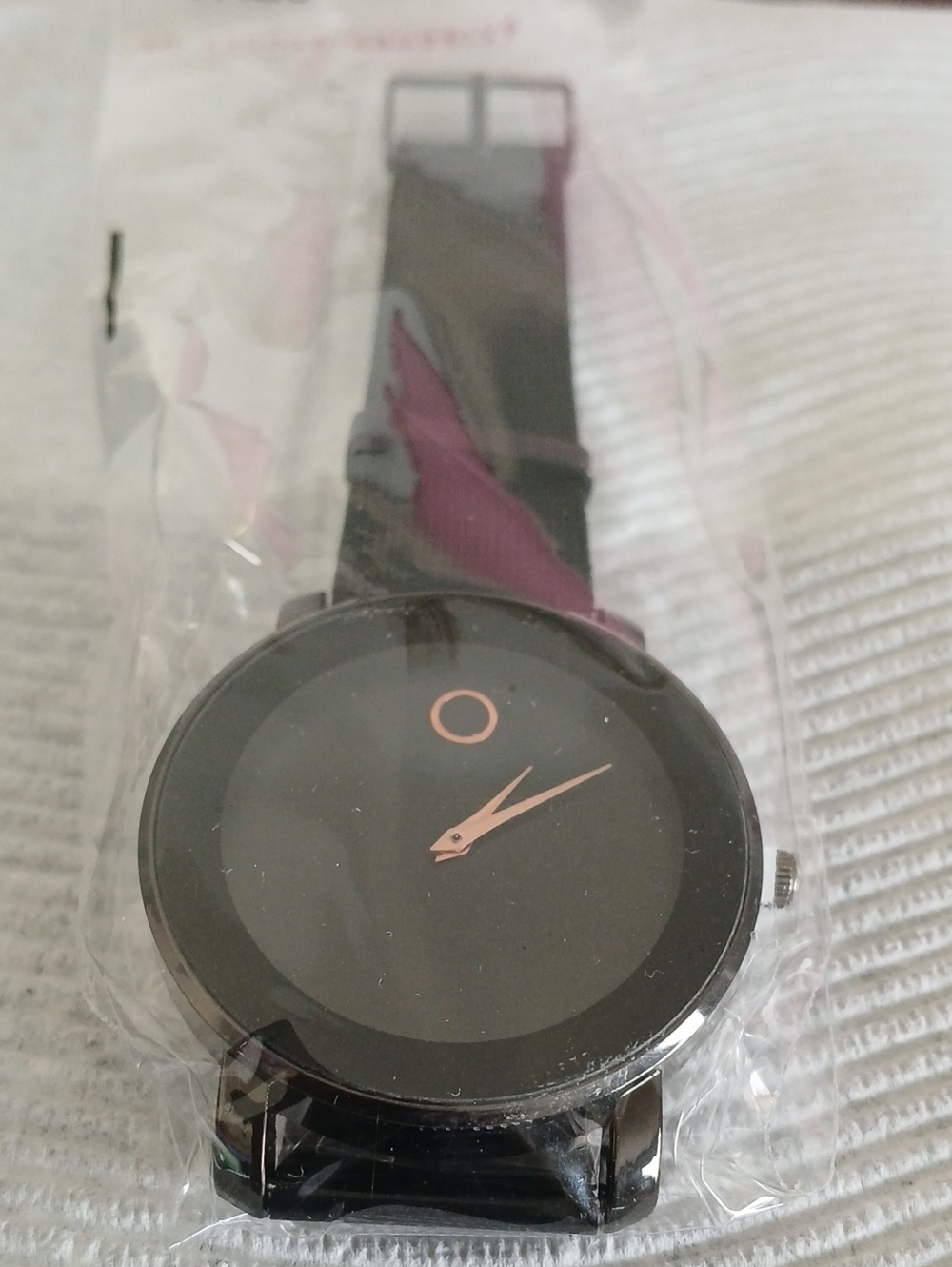 Brand Black Watch with Rose Gold Hands - Minimalist Analog Wearable
